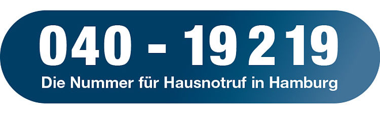 Die Nummer für Hausnotruf in Hamburg Telefonnummer 040 - 19219